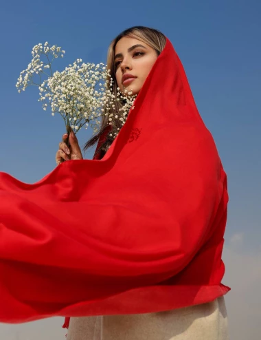 شال نخی سیااسکارف منگوله دار کد8986
