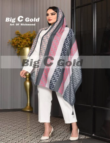 شال نخی منگوله دار کد 8771