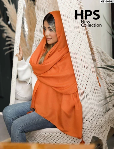 شال نخی سوزنی منگوله دار کد  61210100108