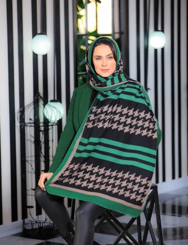 شال موهر ریشه پرزی عرض 75 کد 6305