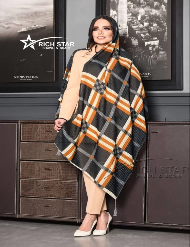 شال نخی منگوله دار عرض 75 کد 8291