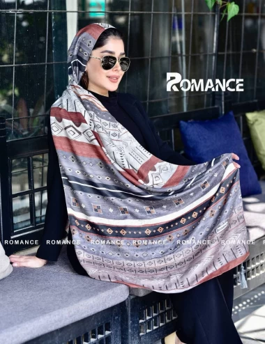 شال نخی پاییزه منگوله دار عرض 75 کد 5955