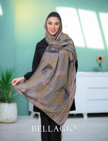 شال نخی منگوله دار عرض 75 کد 8428