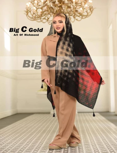 شال نخی منگوله دار کد 8879