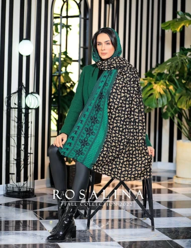 شال موهر ریشه پرزی عرض 75 کد 6227