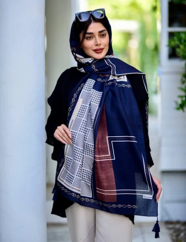 شال نخی منگوله دار کد 8960