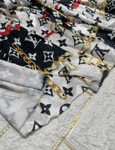 شال مخمل مجلسی منگوله دار عرض 80 کد 5885