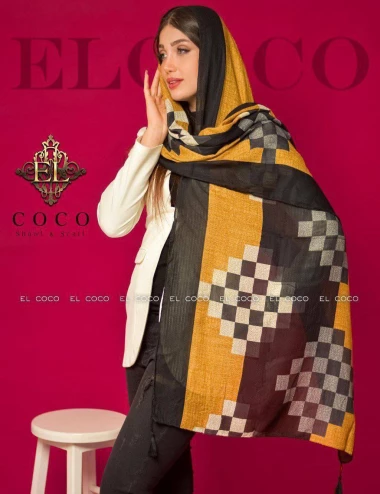 شال نخی منگوله دار کد 8790