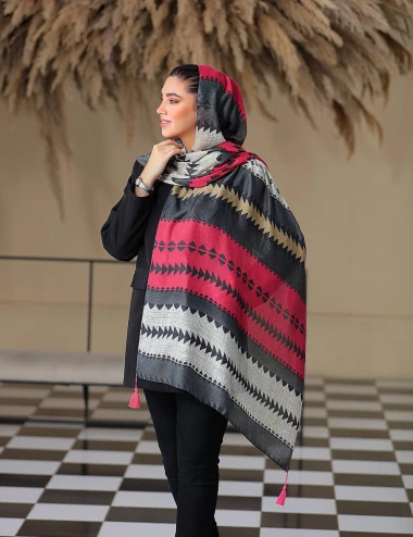 شال صابونی منگوله دار کد 10276