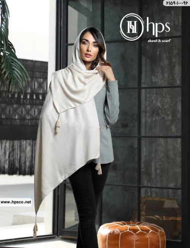شال نیلا براق منگوله دار کد 61590100096