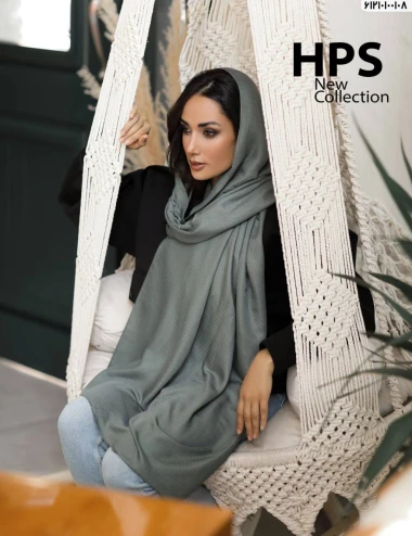 شال نخی سوزنی منگوله دار کد  61210100108