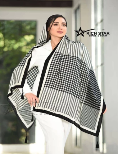 شال نخی منگوله دار کد10337