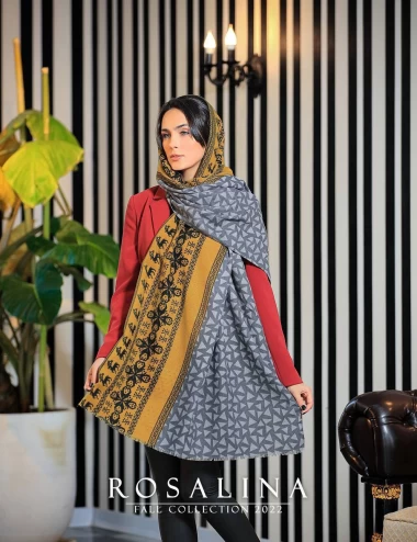 شال موهر ریشه پرزی عرض 75 کد 6227