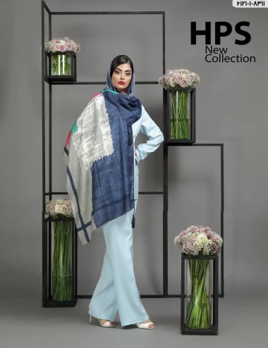 شال نخی سوزنی منگوله دار عرض 75 کد 61210108311