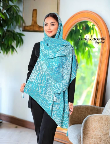 شال نخی منگوله دار کد 10315