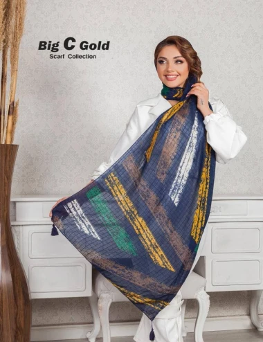 شال نخی بهاره منگوله دار 0345