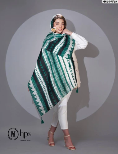 شال صابونی منگوله دار کد 61450109256
