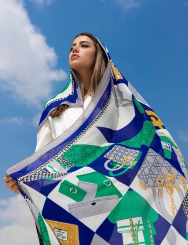 شال نخی بهاره منگولدار کد 8985