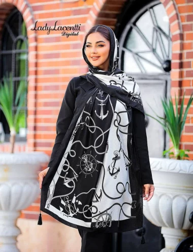 شال نخی منگوله دار  کد 10310