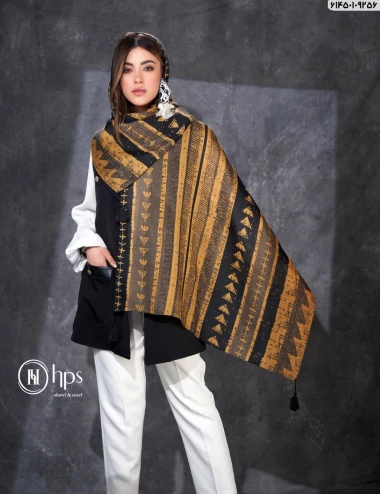 شال صابونی منگوله دار کد 61450109256