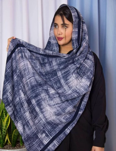 شال نخی منگوله دار عرض 75 کد 6569