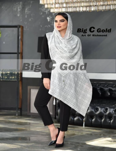 شال نخی منگوله دار کد 8787