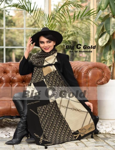 شال نخی پاییزه منگوله دار عرض 75 کد 5970