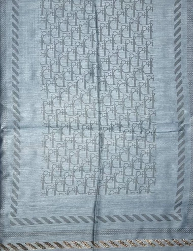 شال ژاکارد حاشیه لمه وارداتی عرض 80 کد 5974