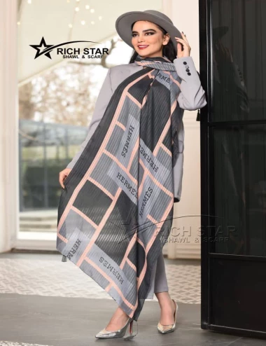 شال نخی منگوله دار عرض 75 کد 8475