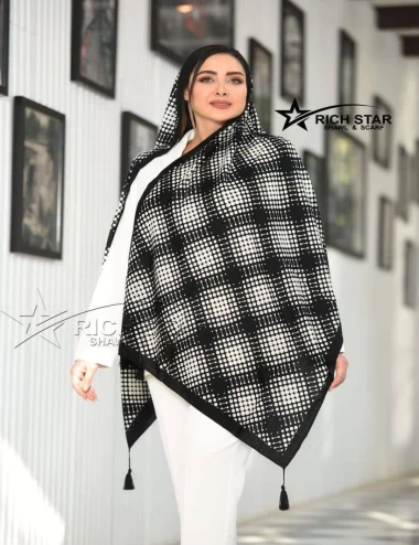 شال نخی منگوله دار کد10337