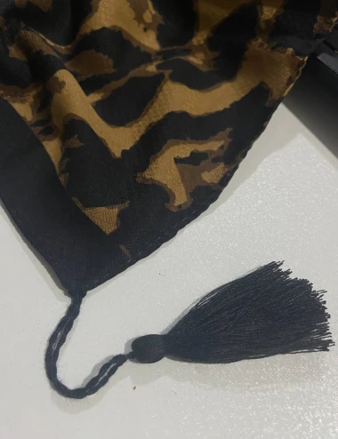 شال نخی منگوله دار عرض 75 کد 8501