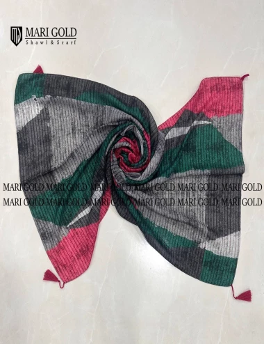 شال نخی منگوله دار عرض 75 کد 8549