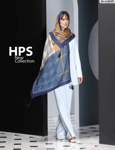 شال نخی ژاکارد منگوله دار عرض 75 کد 6100108669