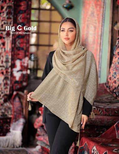 شال نخی منگوله دار کد 10323
