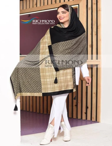 شال نخی بهاره منگوله دار 0320
