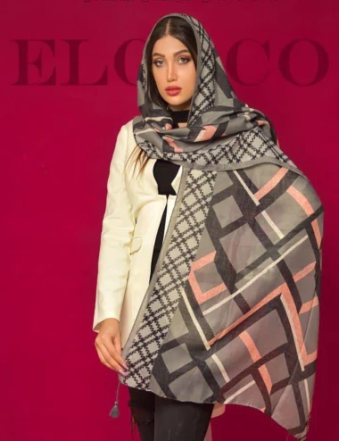شال نخی منگوله دار کد 8791