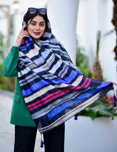 شال نخی منگوله دار کد 8961