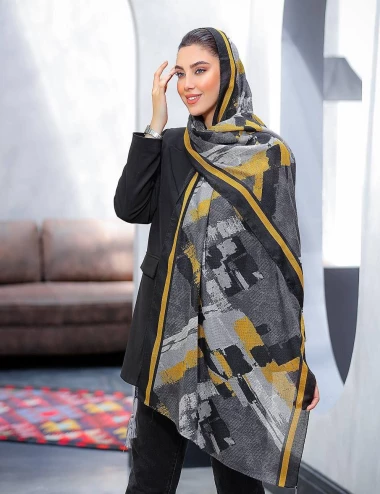 شال نخی منگوله دار کد 8909