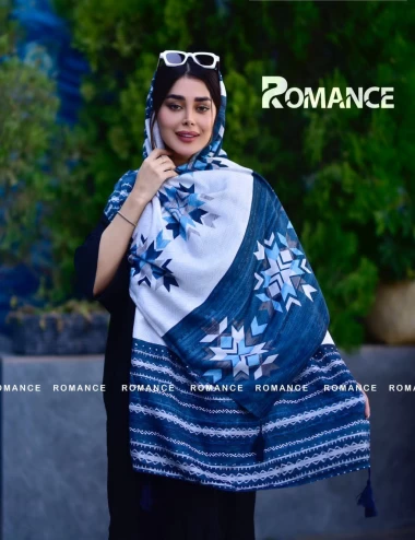 شال نخی پاییزه منگوله دار عرض 75 کد 5392