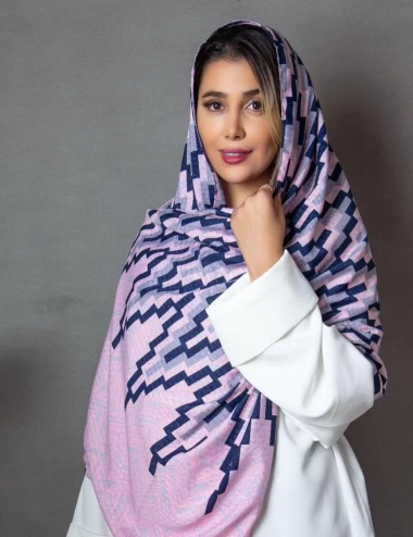 شال نخی پاییزه منگوله دار عرض 75 کد 5507