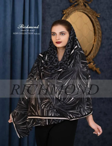 شال نخی پارچه نگینی ریشه پرزی0248