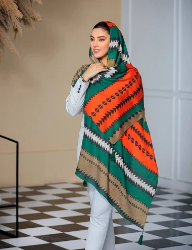 شال صابونی منگوله دار کد 10276