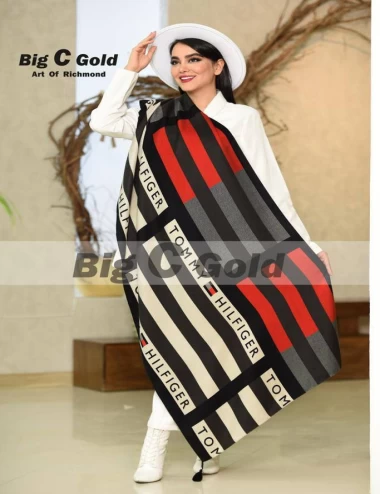 شال نخی پاییزه منگوله دار عرض 75 کد 5990