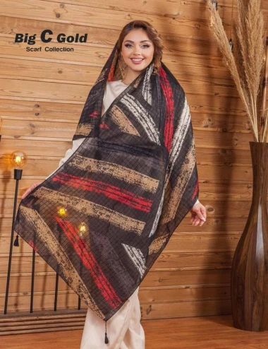 شال نخی بهاره منگوله دار 0345