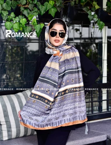 شال نخی پاییزه منگوله دار عرض 75 کد 5955