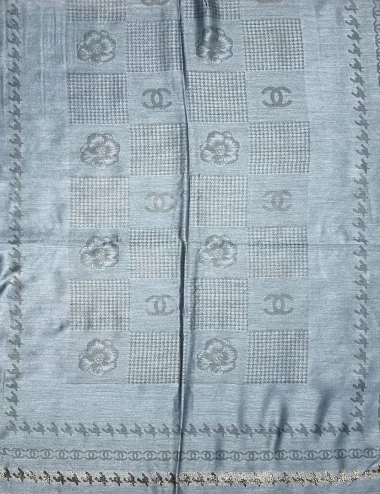 شال ژاکارد حاشیه لمه وارداتی عرض 80 کد 5977