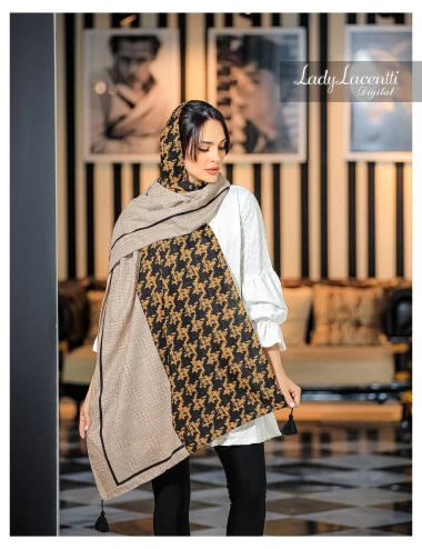 شال موهر منگوله دار عرض 75 کد 5880