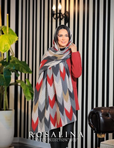 شال موهر ریشه پرزی عرض 75 کد 6297