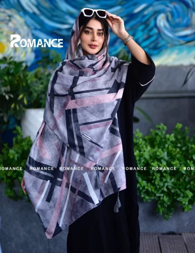 شال نخی پاییزه منگوله دار عرض 75 کد 5394