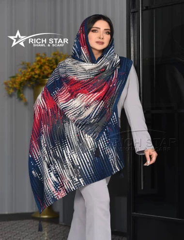شال نخی منگوله دار عرض 75 کد 8471